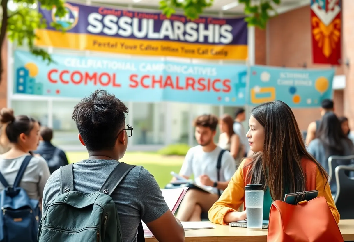 Students celebrating the Peyton Manning Scholarship announcement at UT Knoxville