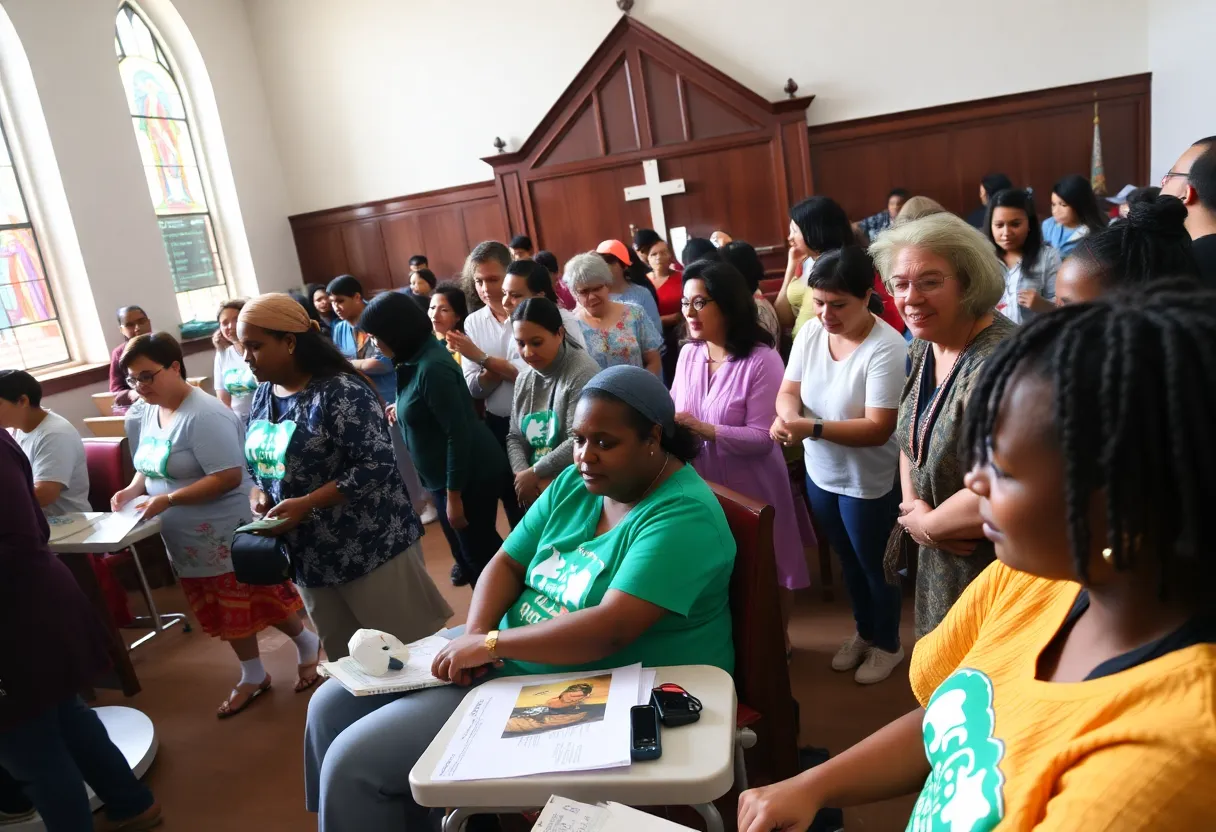 Community members participating in a Sickle Cell Blood Drive