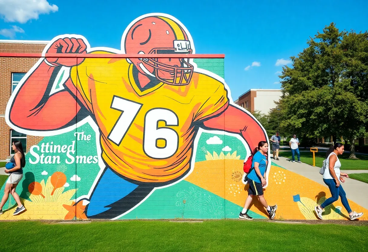 Mural on student stress at the University of Tennessee Knoxville