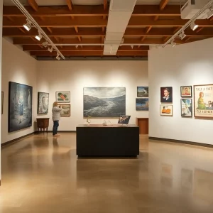 Artworks on display at the Timeless exhibit at the University of Tennessee.