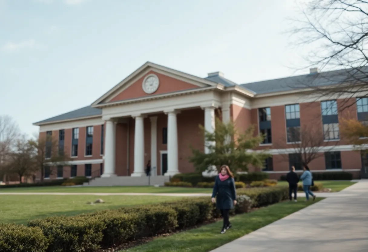Image of a university campus illustrating academic discourse.