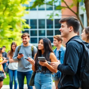 Students on the University of Tennessee at Chattanooga campus during application week