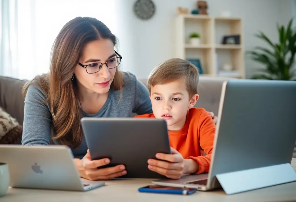 Parent supervising child online