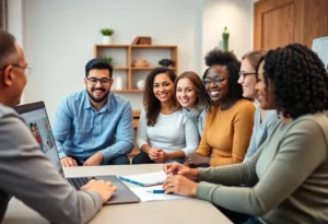 Participants engaging in an online diabetes management workshop