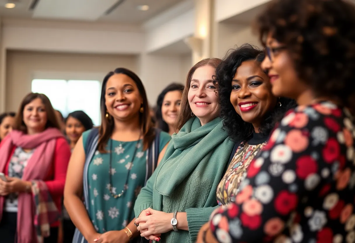 Empowered women at a nonprofit launch event