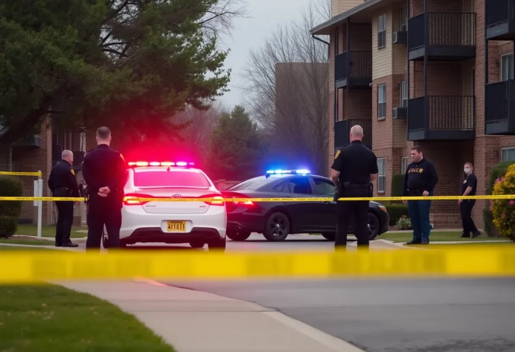 Police responding to a domestic dispute at an apartment complex in Knoxville