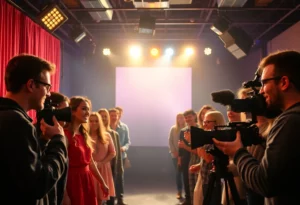 Scene of casting call in Knoxville with diverse actors