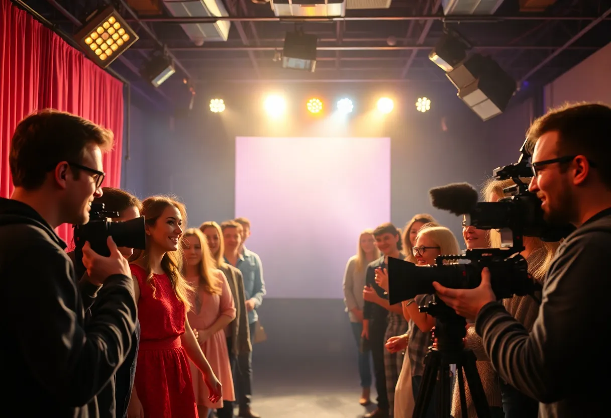 Scene of casting call in Knoxville with diverse actors