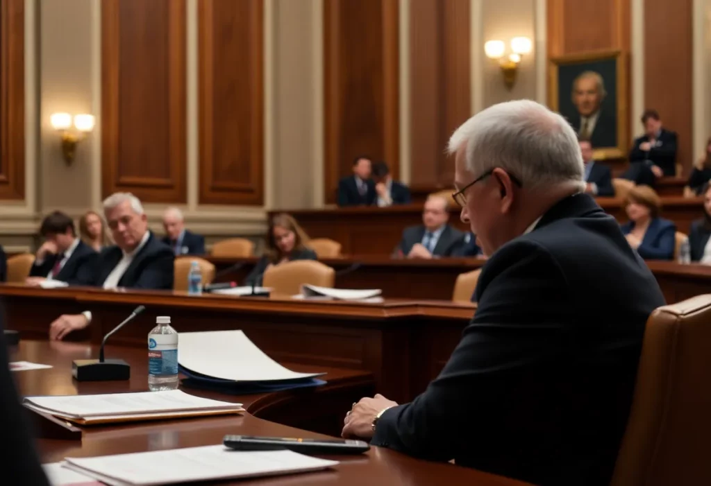 Lawmakers discussing a bill addressing coercive suicide in Tennessee