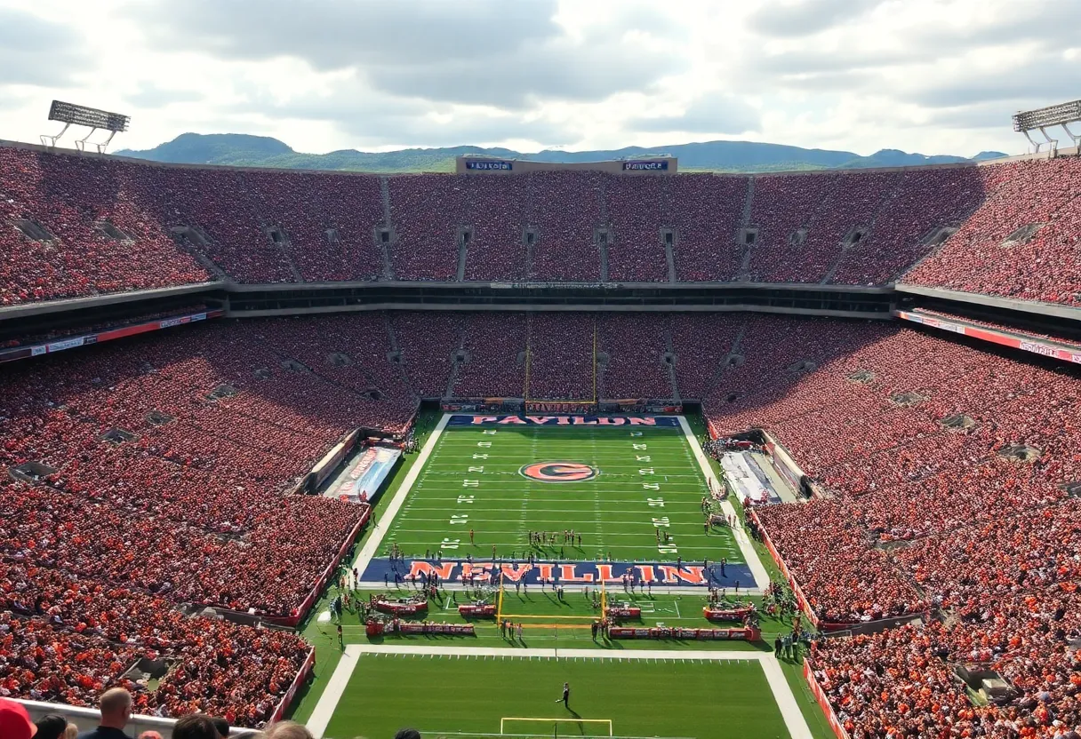 Neyland Stadium filled with fans during a Tennessee football game.