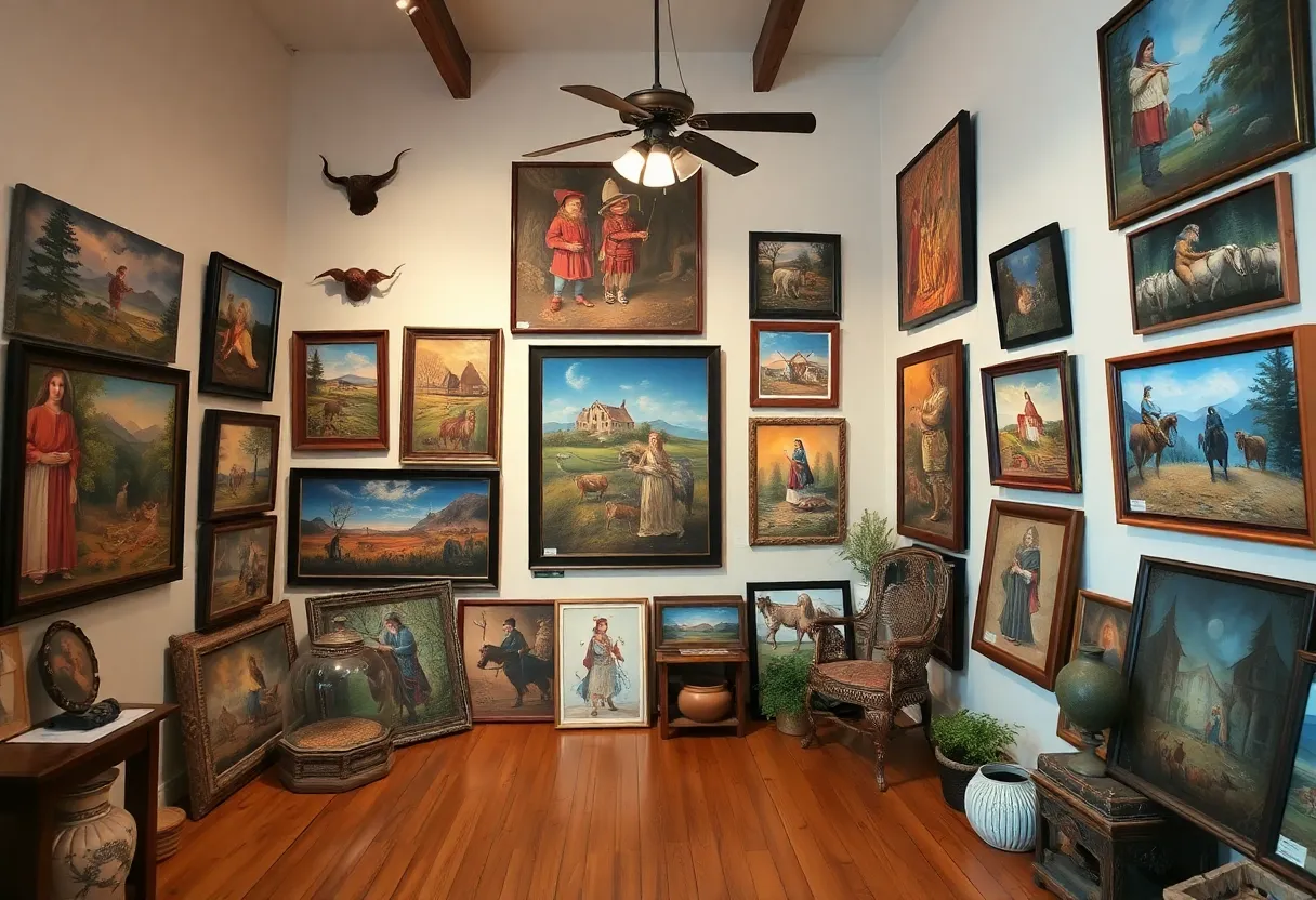 Artworks displayed at the Place and Time exhibition in Knoxville