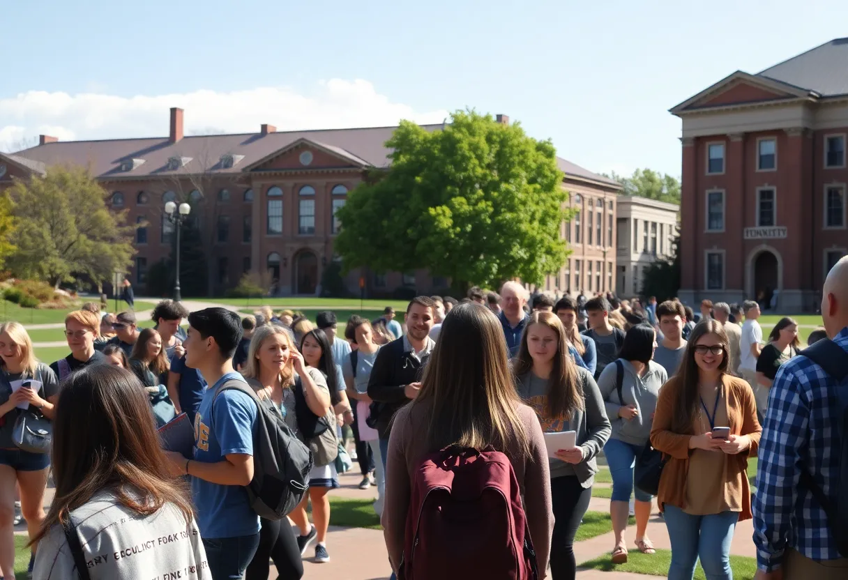 Students at the University of Tennessee campus