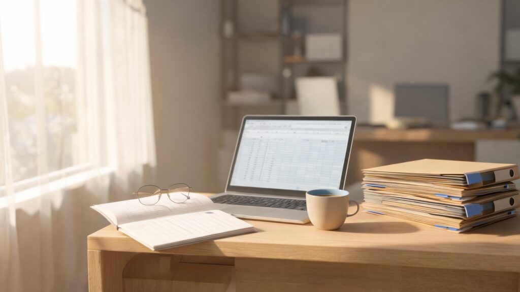 Payroll and tax compliance workspace illustrating multi-state employment processing for Knoxville-area organizations
