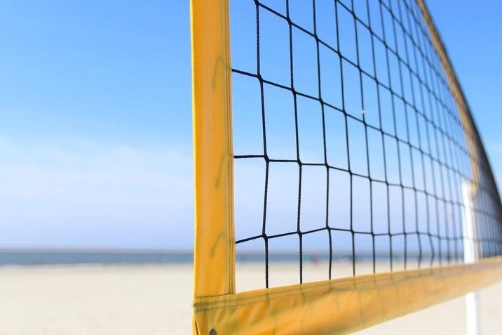 Volleyball net against the sky