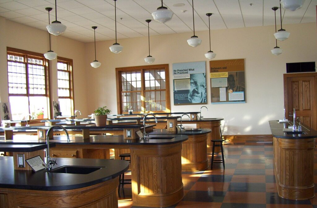 High school science lab