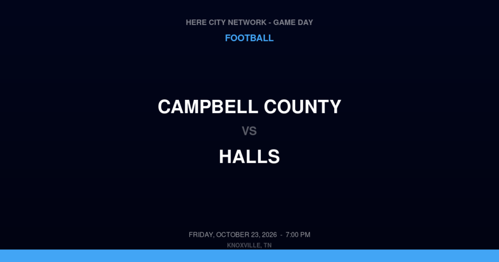 Campbell County vs. Halls — Football Game Day — Knoxville, TN — Oct 23, 2026