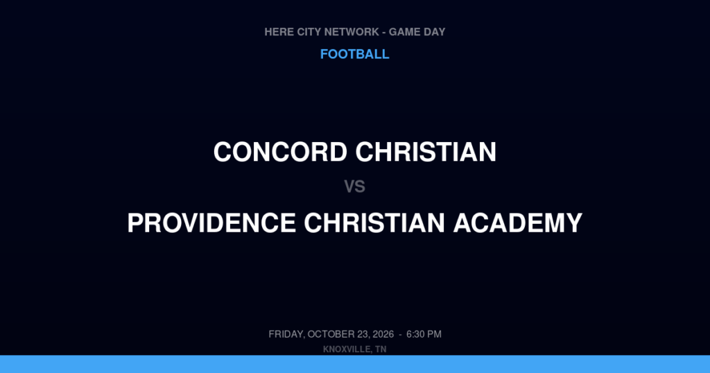 Concord Christian vs. Providence Christian Academy — Football Game Day — Murfreesboro, TN — Oct 23, 2026