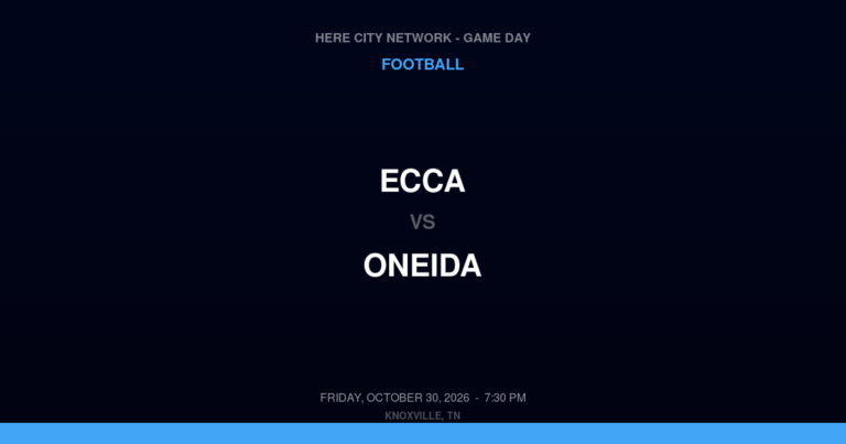 ECCA vs. Oneida — Football Game Day — Oneida, TN — Oct 30, 2026