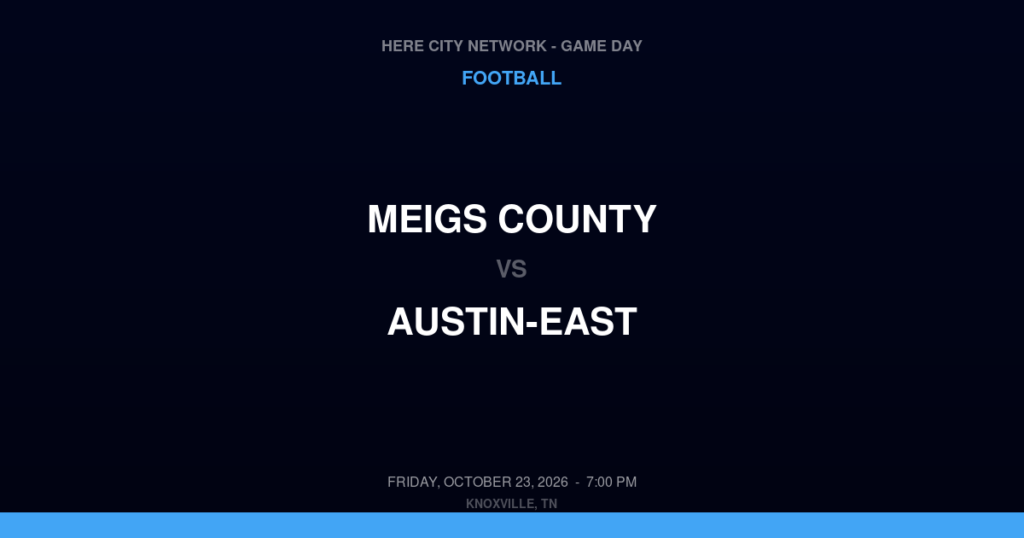 Meigs County vs. Austin-East — Football Game Day — Knoxville, TN — Oct 23, 2026