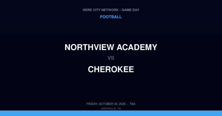 Northview Academy vs. Cherokee — Football Game Day — Rogersville, TN — Oct 30, 2026
