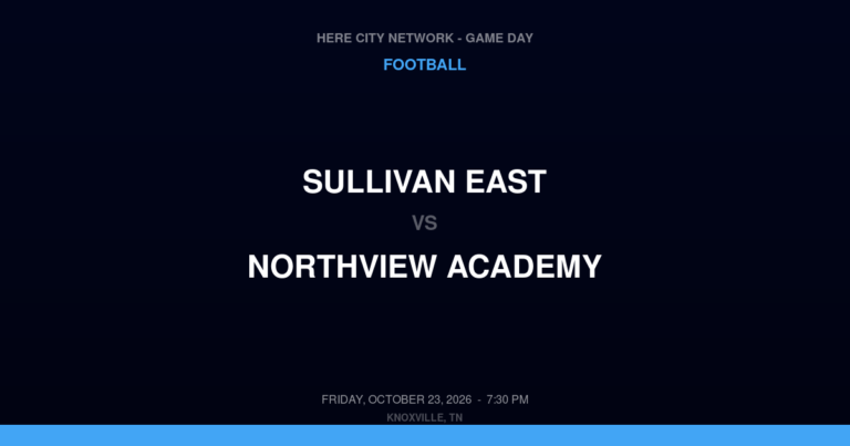 Sullivan East vs. Northview Academy — Football Game Day — Kodak, TN — Oct 23, 2026
