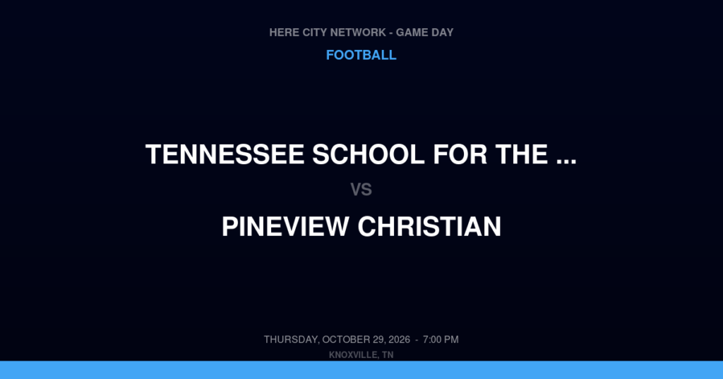 Tennessee School for the Deaf vs. Pineview Christian — Football Game Day — Harvest, AL — Oct 29, 2026
