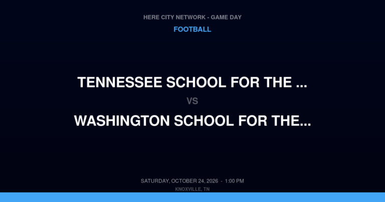 Tennessee School for the Deaf vs. Washington School for the Deaf — Football Game Day — Vancouver, WA — Oct 24, 2026